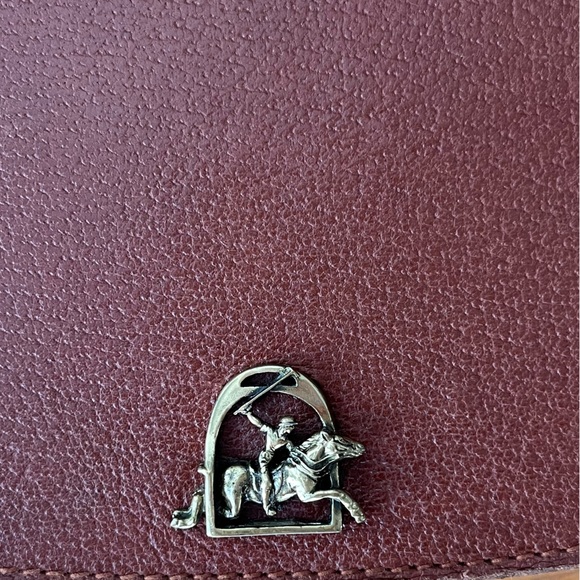 Vintage Ralph Lauren Leather Saddle Crossbody Bag with Brass Polo Player Clasp - Picture 3 of 10